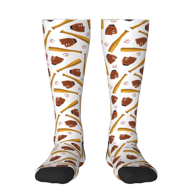 Balery Baseball Sport Calcetines novedosos Calcetines deportivos Calcetines hasta la rodilla Calcetines de algodón Calcetines originales y geniales