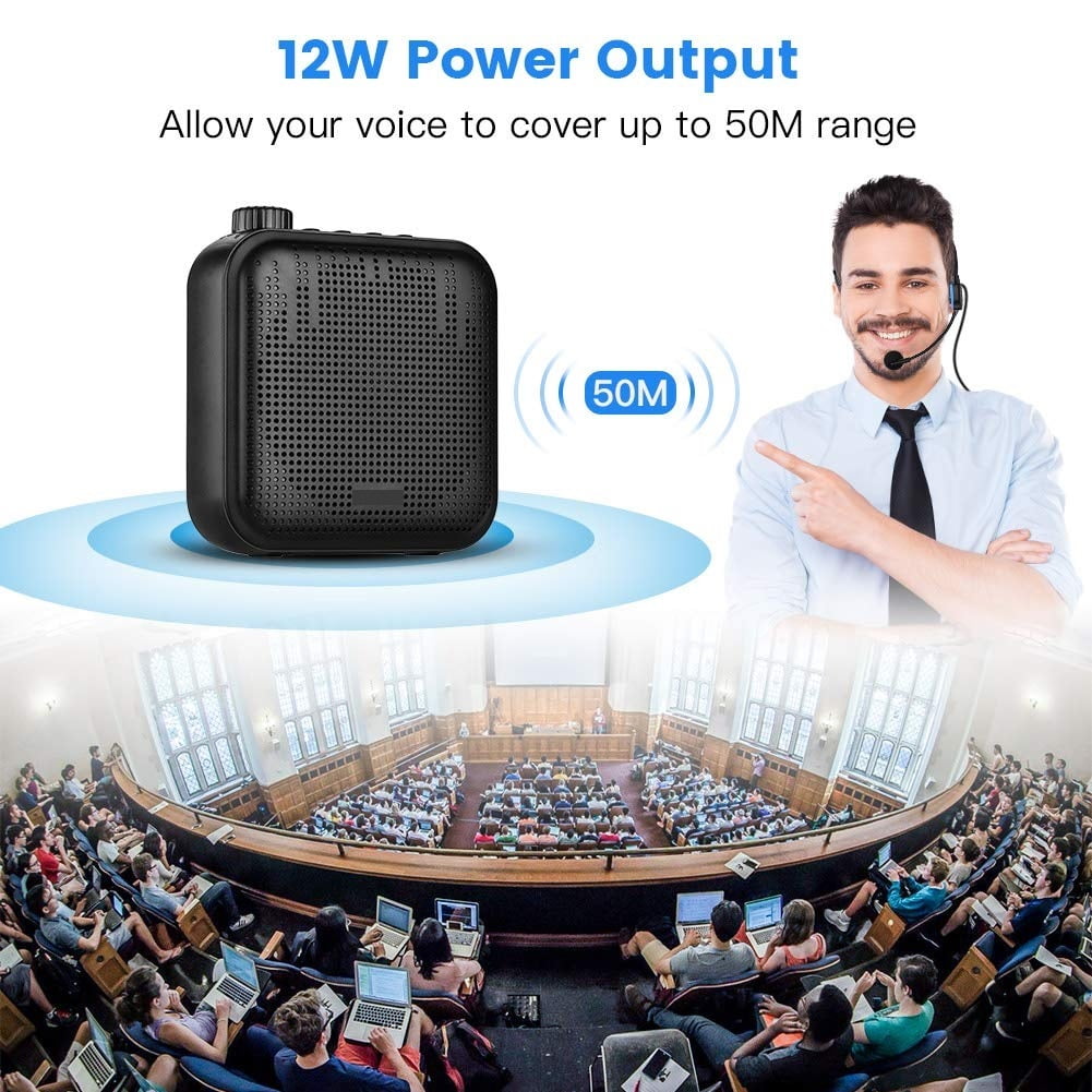 Portable Voice Amplifier Megaphone Mini Audio Speaker With Microphone Recharable Ultralight Loudspeaker For Teachers ,High Sound