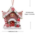 thumbnail image 2 of Glitter Gingerbread House Decorative Holiday Christmas Tree Ornament Set with Candy Canes, Gumdrops, and Peppermint Swirls, 2 of 7