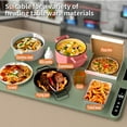 thumbnail image 3 of Food Warming Mat, 8S Rapid Heating Warming Pad for Food with 9 Temperature Settings & Timer, Roll Up Warming Trays for Buffets Parties Family, Green, Large, 3 of 7