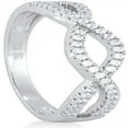 thumbnail image 1 of Silver Twists With Micro Set Cubic Zirconia Ring, 1 of 3