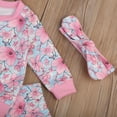thumbnail image 6 of 3PCS Toddler Baby Girl Pullover Clothes Set Long Sleeve Floral Sweatshirt Top+Long Pants Outfit Set, 6 of 10