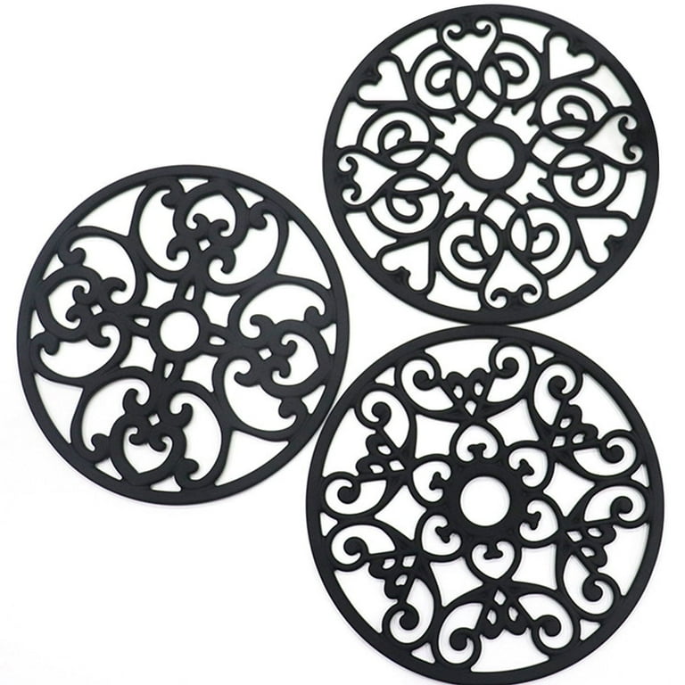 Dznils Silicone Trivet Mats, 3-Pack Heat Resistant Hot Pads photo 1