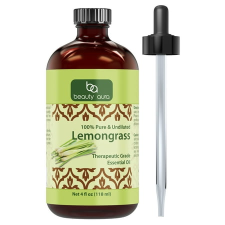 Aura Unscented Massage Oil - Beauty Aura Lemongrass Oil 4 Oz