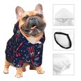 thumbnail image 4 of Uemuo Winter Skiing Snowflakes for Winter Dog Hoodie Sweatshirts with Pockets Warm Dog Clothes for Small Dogs Chihuahua-X-Large, 4 of 8