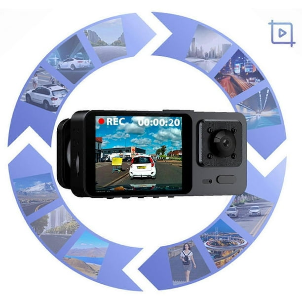 Dash Cam Front and Inside WIFI 1080P with 32G Memory Card 2Inch Screen 170° Wide Angle Night Vision