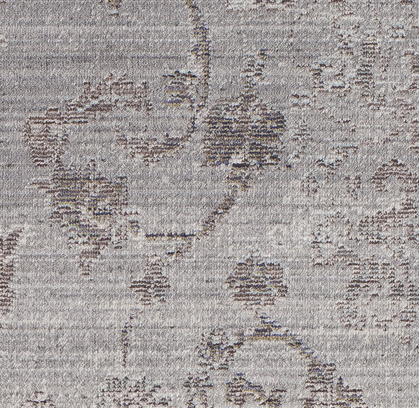 Rugs America Asteria Collection grey AI250C Transitional Floral Area Rug 8' x 10'