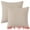Beige, variant on Unique Bargains 4 Pcs Soft Chenille Pillow Covers Beige 12" x 20"/16" x 16"