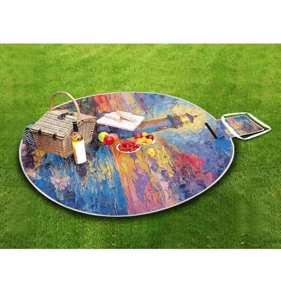Picnic Blankets Teencool Beach Blanket Creatively Guiding Light Pattern Outdoor Blanket for Travel