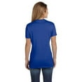 thumbnail image 2 of The Hanes Ladies 45 oz, 100% Ringspun Cotton nano-T V-Neck T-Shirt - DEEP ROYAL - L, 2 of 2