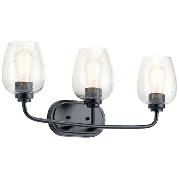 Kichler Valserrano 24" Wide 3-Light Black Metal Bath Light