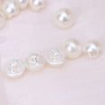 thumbnail image 3 of ✪ 50Pcs Faux Pearl Buttons Fit Sewing Scrapbook Backhole Sewing Crafts 10/11.5mm, 3 of 10