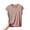 Khaki, variant on Loopsun Womens Short Sleeve Pajama Tops Print Round Neck Short Sleeve Thin Loose Loungewear
