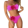 thumbnail image 1 of YDLCAFD Easter Women's Solid Color Three Flower With Steel Support And Chest Pad Split Swimsuit Swimsuit, 1 of 9