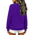 thumbnail image 3 of Women's Long Sleeve Crewneck Oversized Sweatshirts Loose Fit Pullover Tops Soft Cute Shirts Work＆Casual Daily Lounge Wear Fall Winter Clothes, 3 of 4