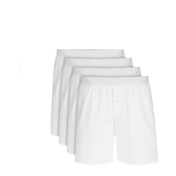 Club Room Men's 4-Pk Cotton Boxers, White, Small