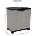 thumbnail image 3 of 25.5" H Resin Garage Storage Cabinet with Adjustable Shelf – Freestanding Utility Cabinet for Laundr, 3 of 6