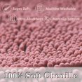 thumbnail image 6 of LQQBOX Bathroom Rugs Sets 3 Piece Chenille Bathroom Rugs Super Soft Bathroom Set Non-Slip Bath Mat Set Water Absorbent Bath Mats for Bathroom with High Plush Easy to Clean - Deep Pink, 6 of 7