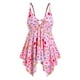thumbnail image 1 of Tallas florales de talla grande Cinchamiento de handkerchief Tankini Tankini Rosegal Vestidos casuales de talla grande, 1 of 5