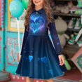 thumbnail image 2 of DISNIMO Dolphin Dress for Girls Heart Dresses for Children Fall Matching Dresses Girls 13-14 Long Sleeve Dresses with Collars for Girls Button Down Dress Girl Twirly Dress Kids Skater Dresses Casual, 2 of 7