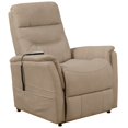 thumbnail image 1 of Fauteuil Inclinable en Tissu avec Port USB en Tan, 1 of 13