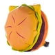 thumbnail image 1 of PU cuero hamburguesa con queso mochila de gran capacidad portátil almacenamiento portátil titular moda hamburguesa mochila para mujeres hombres viajes Hugo Bolsa de hamburguesa con queso, 1 of 9