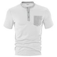thumbnail image 3 of ZZwxWA Henley Shirts for Men Short Sleeve Fashion Three Button T Shirts 2025 Summer Work Athletic Gym Tops Moisture Wicking My Order, 3 of 4