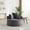 Grey, variant on CKEASEAN 43" Corduroy Round Chaise Longue Chair Indoor, Deep Seat Reading Chair with 3 Pillows, Wide Armrests, Single Cloud Lounge Floor Sofa for Living Room, Bedroom, Apartment, No Assembly Required