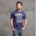 thumbnail image 4 of Men's 250 Years America Graphic T-Shirt: Washington, Lincoln Playing Guitars, 4 of 6