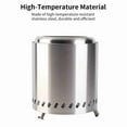 thumbnail image 2 of Foyer Sans Fumée Portable Petit en Acier Inoxydable pour Camping Extérieur Foyer au Bois, 2 of 7