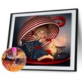 thumbnail image 3 of Cuadros Decorativos 5D DIY diamante pintura ojos grandes chica completo redondo diamante mosaico hogar Ehuebsd Nuevos Originales, 3 of 9