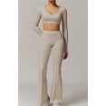 thumbnail image 3 of Conjuntos de entrenamiento for mujer, 2 piezas, sujetador deportivo, camiseta sin mangas, polainas de cintura alta, gimnasio, Yoga, ropa activa, Top de entrenamiento for mujer, 3 of 6
