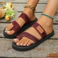 thumbnail image 3 of IUJSOY Womens Flip Flops Clip Toe Ring Flat Sandals Comfortble Yoga Mat Mesh Beach Slippers Slides, 3 of 9