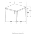 thumbnail image 7 of Mozzi Square Faux Marble Side End Table Grey and Black, 7 of 7