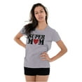 thumbnail image 3 of Super Mom Mother's Day Love Heart Womens Slim Fit Graphic Tee Brisco Brands M, 3 of 5