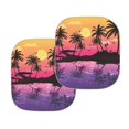 thumbnail image 2 of Binienty Hawaii Palm Tree Car Sun Shade for Windshield Sun Shield for Front Window Blocks UV Rays Easy to Install Foldable 2-Piece Car Sunshades Protector Accessories for Car Truck SUV, 2 of 5