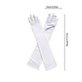 thumbnail image 3 of Adult Over Elbow Stretch Long Spandex Opera Gloves, White, 3 of 7