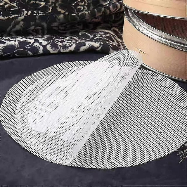 Silicone Steamer Liners Dehydrator Sheets, 6pcs Bamboo Steamer Liner 10 Inch Fruit Dehydrator Non Stick Reusable Mesh Baking Mat