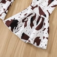 thumbnail image 3 of Baby Girls Long Sleeve Romper and Flared Trousers Clothing Sets Brown 12-18 Months, 3 of 9