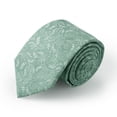 thumbnail image 4 of Jacob Alexander Men's Floral 2.75 inch Width Slim Neck Tie - Dusty Sage, 4 of 7