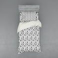 thumbnail image 2 of Ambesonne Leaf Bedding Set 4 Pcs, Exotic Greyscale Leaves Motif, Queen, Grey and Charcoal Grey, 2 of 3