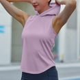 thumbnail image 2 of CFLVAEK Workout Tank Top for Women with Hood Loose Fit Sleeveless Yoga Tops Quick Dry Running Tennis Tank Tops Solid Color Curved Hem Shirts Pink XL, 2 of 6