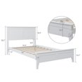 thumbnail image 5 of White Twin Size Platform Bed, Solid Wood Platform Bed Frame with Headboard, Stylish Bed Frame Mattress Foundation with Wood Slats Support for Boys Girls Adults, No Box Spring Needed, 5 of 7
