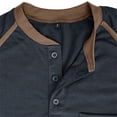 thumbnail image 6 of Clothing Henley T Shirts for Men Long Sleeve Button Henley T-Shirts Fashion Casual Button Solid Color T Shirt Top Casual Basic Tops, 6 of 6