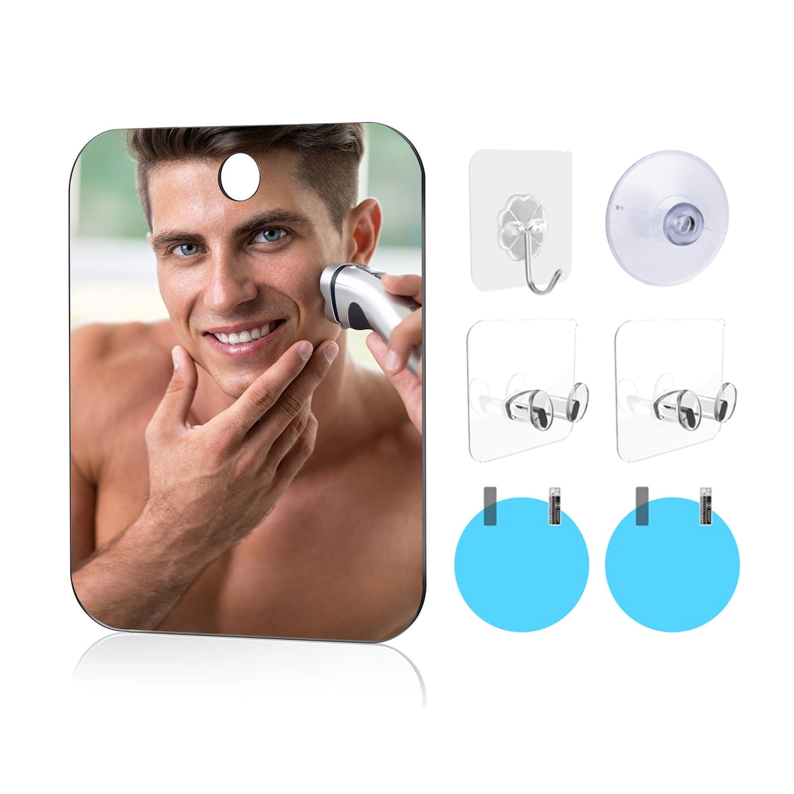 Fogless Mirror Plastic Antifog Makeup Shower Shaving Mirror