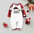 thumbnail image 2 of REORIAFEE Christmas Family Pajamas Matching Sets Funny 1 Piece Baby Loungewear Long Sleeve Jumpsuit Plaid Soft Lightweight Sleepwear Red 3-18 Months, 2 of 6