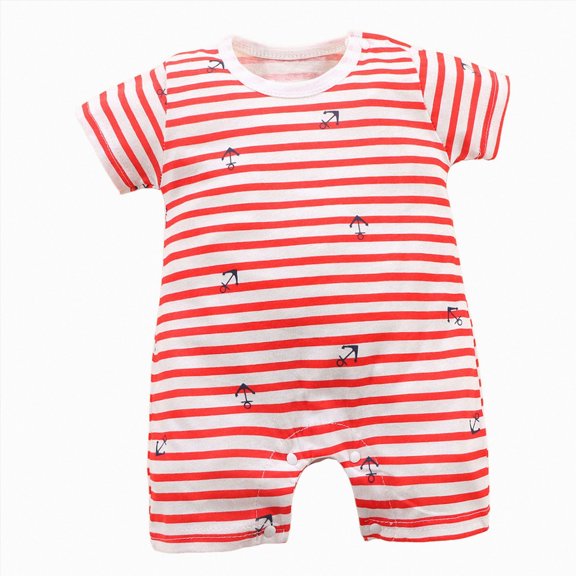 Xudanell Clothes Unisex Newborn Boy Summer Outfit Romper Jumpsuit Cute Infant Clothes 0 6 9 12 18 24 Months (Hot Pink,12-18 Months)