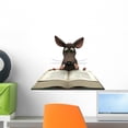 thumbnail image 1 of Cartoon Mouse Reading Wall Decal by Wallmonkeys Peel and Stick Graphic (18 in W x 13 in H) WM195769, 1 of 4