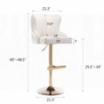 thumbnail image 6 of Hengming Velvet Bar Chair Stool - 1-Piece Set with Gold Lion Head & Anti-Skid Design, 6 of 6