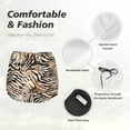 thumbnail image 4 of Balery Watercolor Zebra Pantalones cortos deportivos para mujer con forro y dos bolsillos, elásticos, para entrenamiento, gimnasio, yoga-Small, 4 of 7